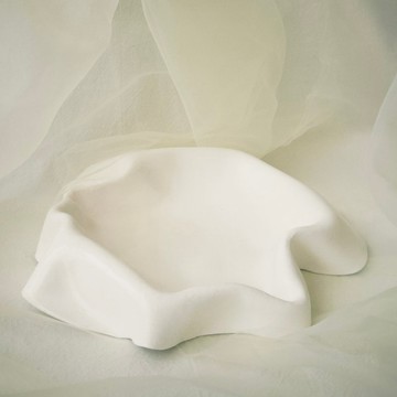 陶瓷碟 布狀波浪薄盤 【B品】瑕疵 不自然收口