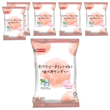 BIG TOP 水蜜桃薄荷味鹽糖  100g  6袋