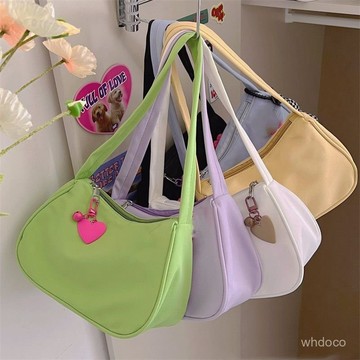 👜 卿選好物 👜小衆高級感純色簡約單肩包夏天通懃質感ins韓版女尼龍街拍腋下包