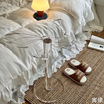 免運 沙發邊桌 茶幾邊桌 小邊幾 臥室沙發角幾 亞剋力蝴蝶茶幾小戶型ins沙髮邊幾透明懸浮小圓桌臺網紅角幾 懶人邊桌