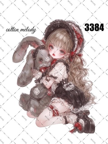 original sticker no.3384 人物貼紙 原創貼紙 原創人物貼紙 裝飾貼紙 cotton melody