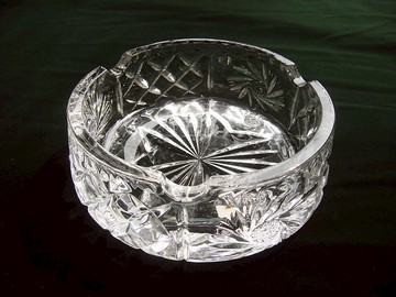 【老時光 OLD-TIME】早期二手厚重水晶玻璃菸灰缸