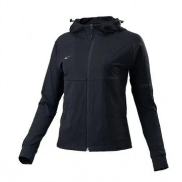 MIZUNO 美津濃 外套 女款 運動連帽外套 黑 32TCA23109