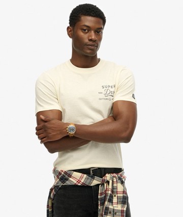 Superdry Men's Cutters And Makers Relaxed T-shirt White Size: S