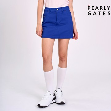 【ṔEARLY GATES】女款藍色彈力材質舒適貼合A版剪裁優化腿部輪廓短裙 JLV84302