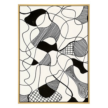 自由狂想曲II 40 x 30cm 木色 PS環保樹脂框+油畫布+松木內框