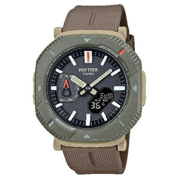 CASIO卡西歐PRO TREK系列 PRJ-B001-5 戶外時尚旋轉防護錶圈雙顯錶 綠 46mm｜樂天領券現折★全館特惠中★指定刷卡回饋10%