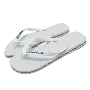 Havaianas 夾腳拖 Brasil Logo 男鞋 白 巴西國旗 拖鞋 人字拖鞋 哈瓦仕 41108500001U