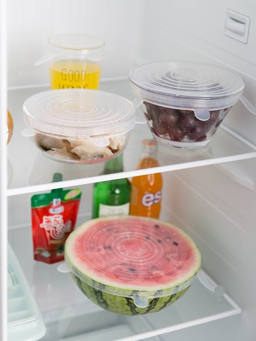 半島良品家用食品級硅膠保鮮蓋保鮮膜多功能萬能密封碗蓋可重復用1入