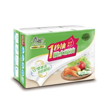 SILLACE 一秒抽廚房紙巾(120抽x3包/串)