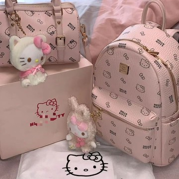 台灣-出貨🔥 HelloKitty 旅行 背包 2026 新款 小衆 大學生 通懃 書包 百搭 高級 雙肩包