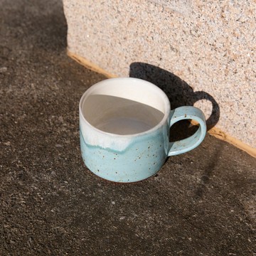 蔚藍白雪咖啡杯