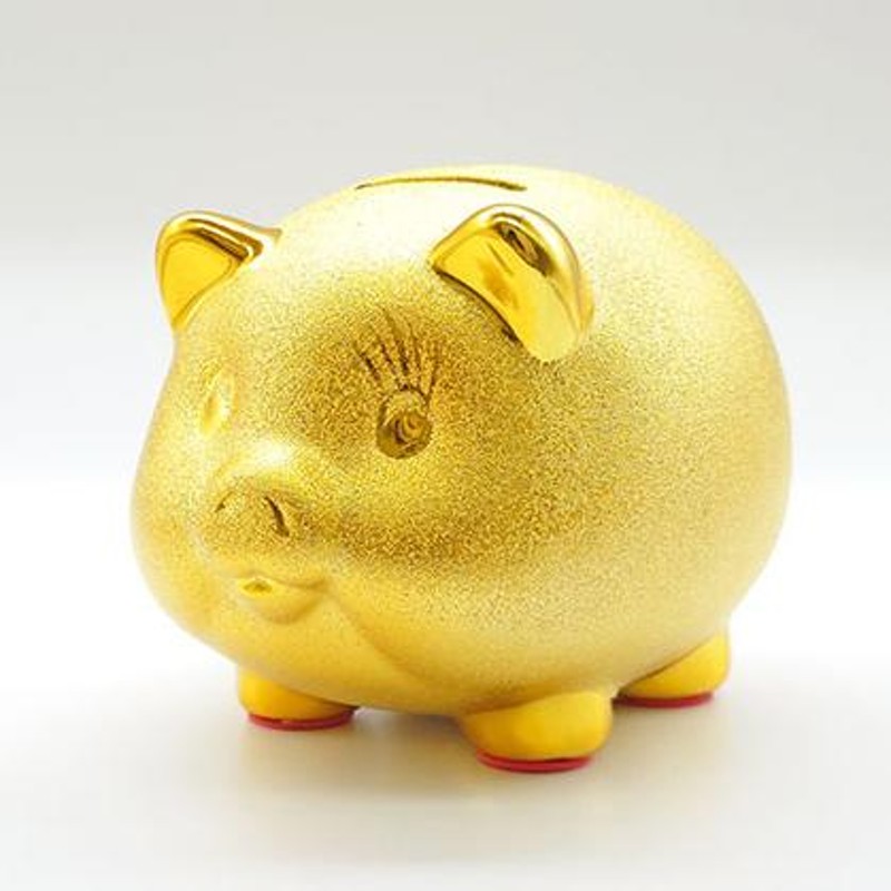 貯金箱 ぶた おしゃれ ゴールド 金色 金運 風水 豪華 ゴージャス ...