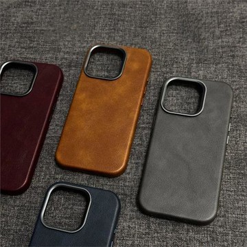 自帶AI相機拍照按鍵【復古皮革磁吸】適用蘋果16Pro手機殼iPhone16promax質感15/14防摔plus高端商務13保護套