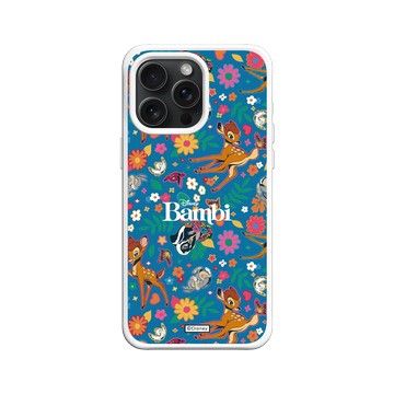 iPhone 15 Pro Max SolidX 白 - 迪士尼-經典系列 Disney Classics - 小鹿斑比 Bambi - Flower Pattern