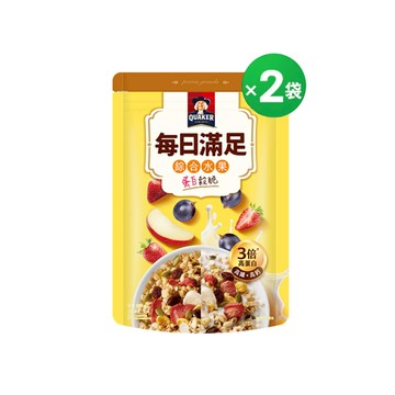 桂格每日滿足蛋白穀脆-綜合水果250gX2袋 【限時折$100! 輸碼即享】