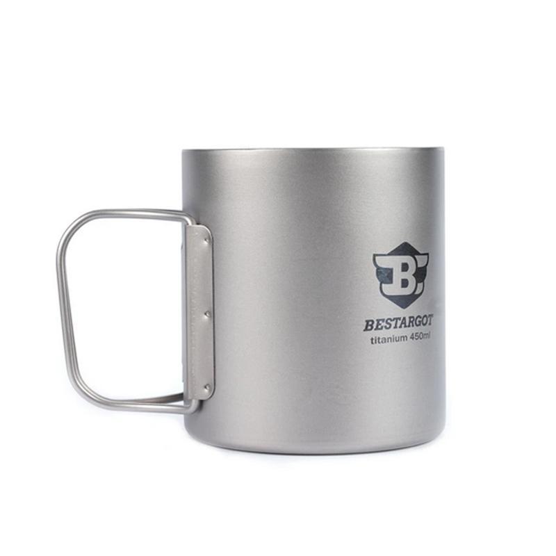 マグカップ チタン 450ml キャンプ アウトドア Bestargot 450ML TI-DOUBLE STACKING MUG