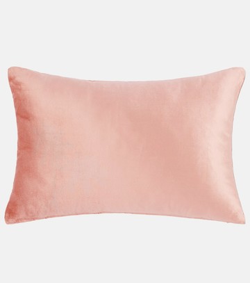 Les-Ottomans Palms embroidered velvet cushion