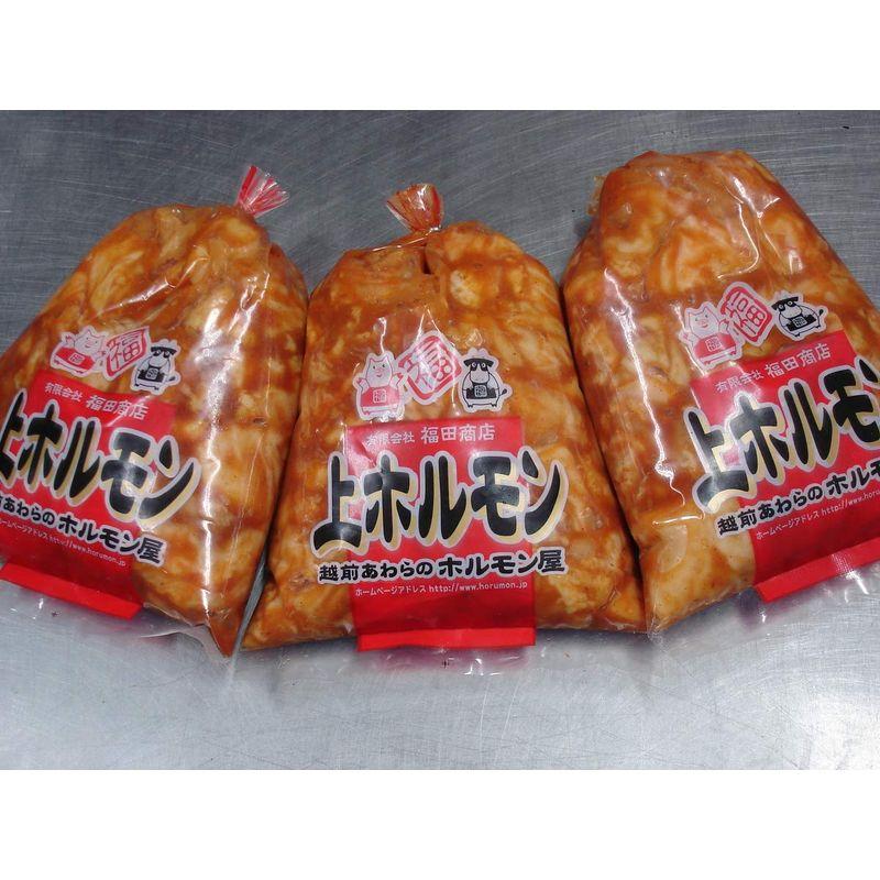 福田商店 越前あわらのホルモン屋 上ホルモン 豚 みそ味 400g×3袋