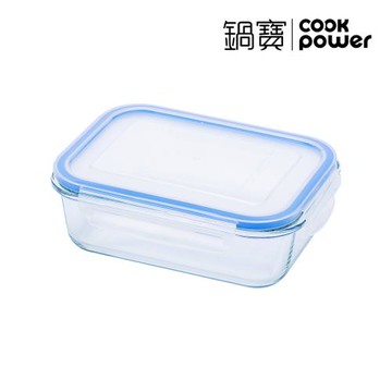 【CookPower鍋寶】耐熱玻璃保鮮盒1150ML(長方形)