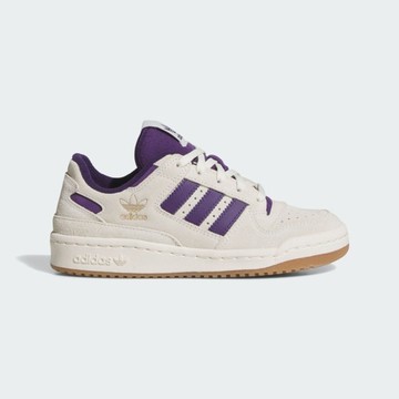 Adidas 愛迪達 Forum Low CL J [JR0381] 大童 休閒鞋 復古 皮革 流行 米白 紫羅蘭