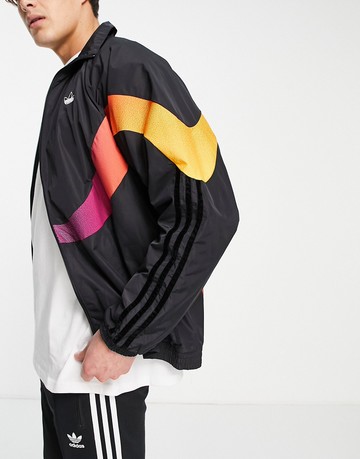 adidas SPRT Supersport woven track top in black