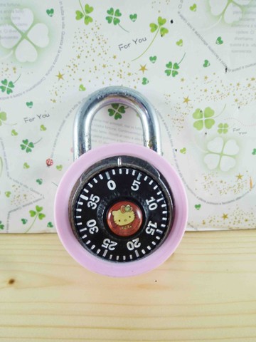 【震撼精品百貨】Hello Kitty 凱蒂貓~密碼鎖-珠寶(圓)粉色