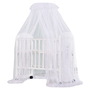 vivibaby 嬰兒床專用蚊帳 125 x 65cm以下之木製嬰兒床適用  白色  200cm