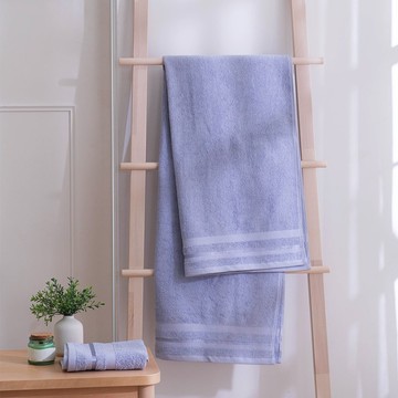 印度棉100%純棉浴巾/藍灰色(70x140cm)-1入