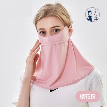 NicoFun 愛定做 單入組 涼感防曬面罩 口罩 冰絲 頸部 脖子 遮陽 高爾夫(涼感科技 抗紫外線 耳繩可調)
