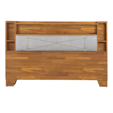 【文創集】欣安5尺雙人貓抓皮革可收納附插座床頭片(七色可選)-152.3x10x102cm免組