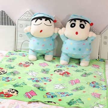 卡通可愛蠟筆小新公仔玩偶娃娃抱枕空調毯子男女兒童生日禮物