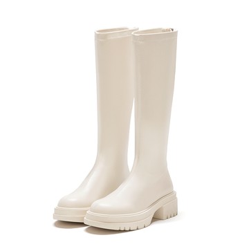 D+AF 韓團指標．百搭素面厚底瘦瘦長靴