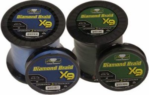 Momoi Diamond Braid Generation III Fishing Line X9 Dark Green 10lb 3000 yds