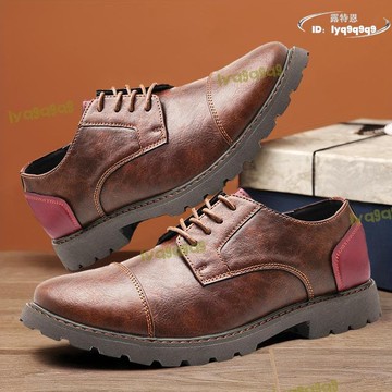 【限時免運】新款皮鞋男復古德比鞋子男休閒鞋戶外工裝鞋英倫大碼鞋