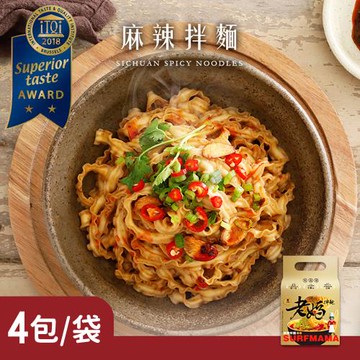 任-老媽拌麵 麻辣拌麵 101gX4包/袋