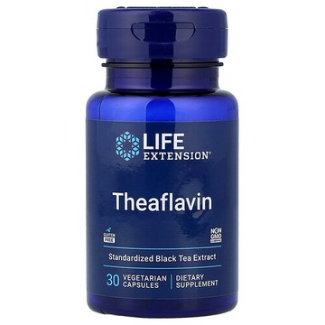 Life Extension, Theaflavin，標準化紅茶提取物，30 粒素食膠囊（每粒膠囊 400 毫克）