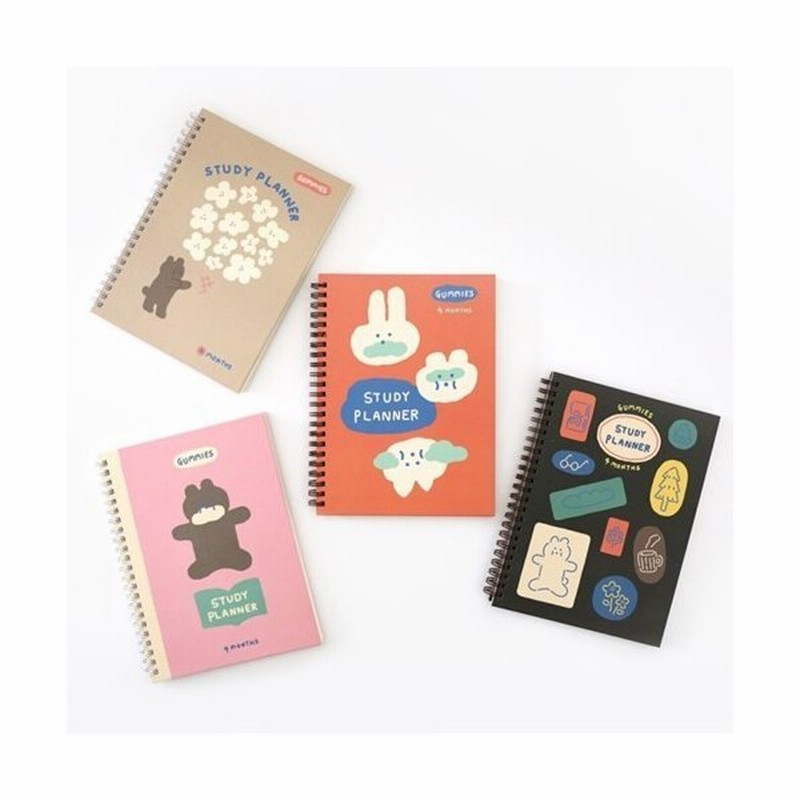 韓国雑貨 Gummies Study Planner カラフルでゆるいイラスト 4か月間スタディプランナー スケジュール帳 韓国文房具 可愛い かわいい 通販 Lineポイント最大0 5 Get Lineショッピング