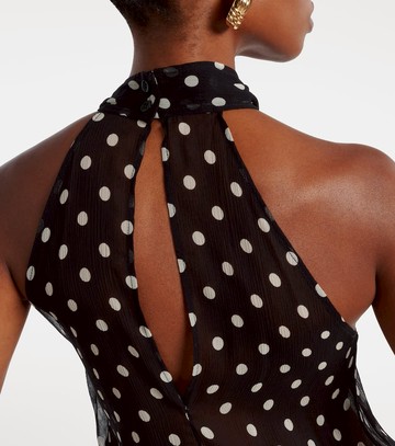Nina Ricci Polka-dot sheer silk tank top