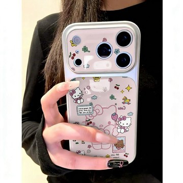 樂園凱蒂適用蘋果17AIR/16PROMAX手機殼15PLUS大視窗14iPhone13套