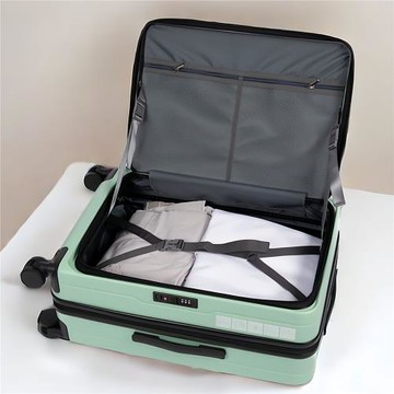 2024耐用行李箱前置開口拉桿箱可擴展旅行箱20寸可登機24大容量28