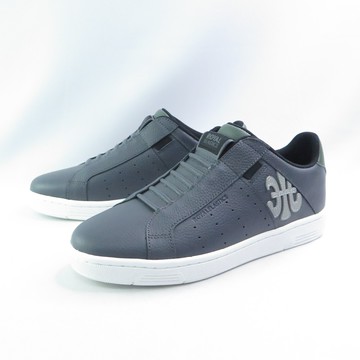 ROYAL ICON 01951884 男款 運動鞋 休閒鞋 無鞋帶 台灣製 深灰/綠【iSport愛運動】