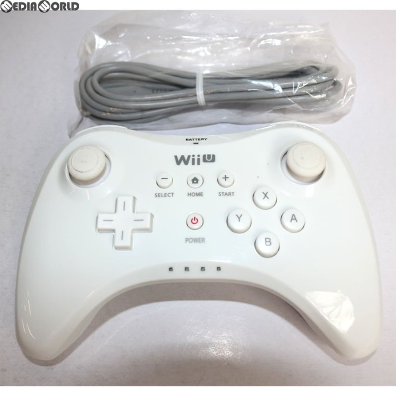 中古即納』{ACC}{WiiU}Wii U PROコントローラー Shiro 白 シロ 任天堂