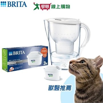 BRITA 馬利拉貓咪限定組-1壺4芯 獸醫推薦 濾水壺 濾心 水壺【愛買】