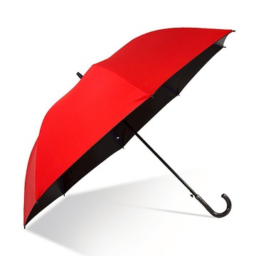 TDN大王冷靜傘 超大黑膠自動傘直傘防雷傘(火焰紅)
