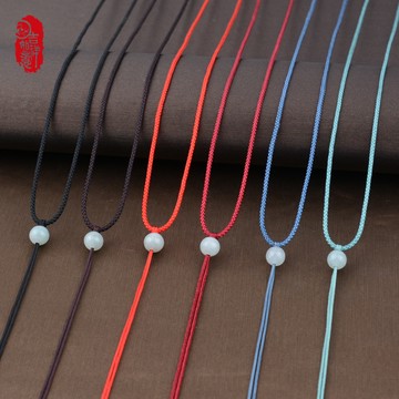 簡約細款項鍊紅繩 可調整掛脖繩吊墜掛繩兒童女吊飾繩玉石掛墜配繩