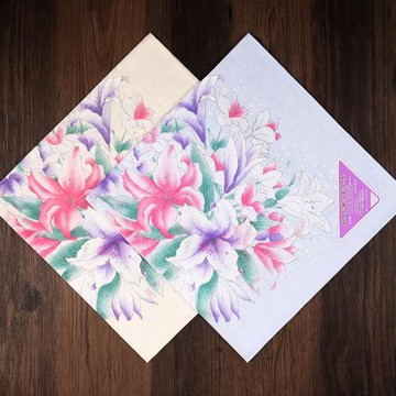 日本制造進口手帕手絹純棉吸汗吸水速干超薄紗布女士方巾印花圍巾