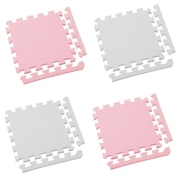 新生活家 2cm厚防護巧拼地墊-莫蘭迪五色任選32x32x2cm (64片)隨貨贈嬰兒中性洗衣精1000ml