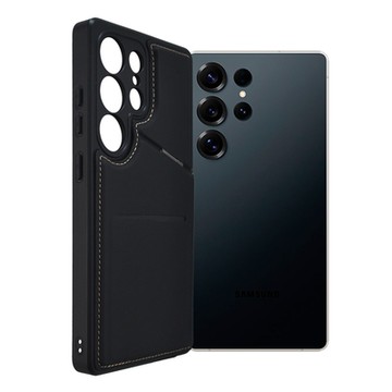 Metal-Slim Samsung Galaxy S25 Ultra 多功能仿卡夾膚感磁吸支架防摔手機殼