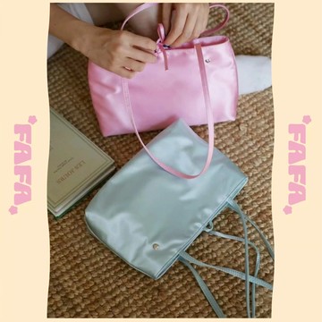 隔日到貨｜緞面蝴蝶結肩背包 韓系單肩腋下包 手提小方包 百搭時尚女包 外出約會包 限量現貨｜FAFA 發發家居 台灣